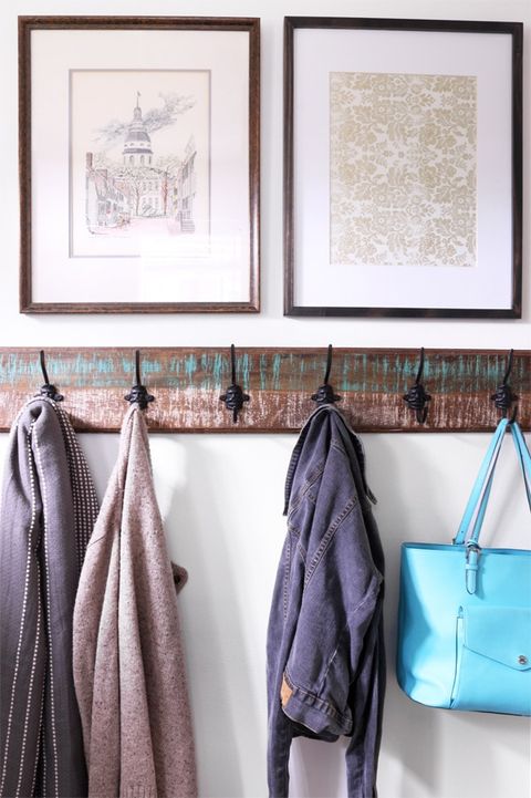 Organizing A Small Entry & A Hall Makeover {A Townhouse Update} - The ... regarding Organizing Tiny Entryway Hooks
