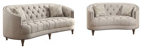 Pemberly Row 2-Piece Sloped Arm Upholstered Fabric Sofa Set In Gray ... within The Evolution of Modern Living Room Furniture Through Pemberly Row's Fabric Sofa Sets