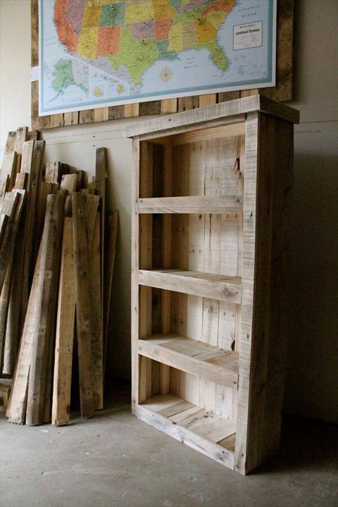 Recycled Pallet Bookcase: Diy | Pallet Furniture Diy for Step-by-step guide to affordable pallet bookshelf construction