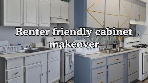 Renter Friendly Cabinet Makeover|Cheap Diy| - Youtube with Renter Friendly Diy Studio Makeover