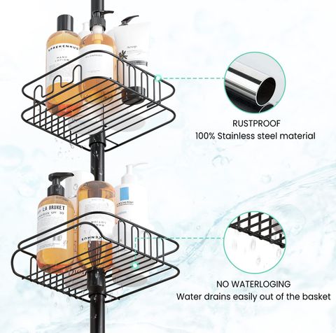 Seirione Rustproof Shower Corner Caddy Organizer For Bathroom ... with regard to Rustproof Shower Caddy Organizing