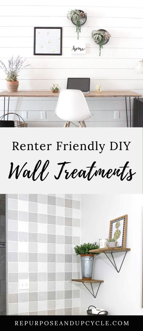 Simple And Easy Renter Friendly Diy Wall Treatments | Renters ... intended for Renter Friendly Diy Studio Makeover