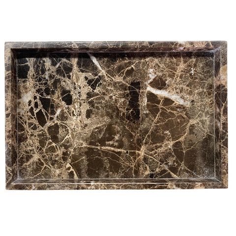 Sinotopstone Luxury Dark Emperador Marble Tray For Display And Serving ... intended for Where to Find Stylish Marble-Style Trays Without the Premium Price