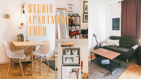 Studio Apartment Tour : 350 Square Feet - Youtube within Studio Apartment 350 Sq Ft Tour