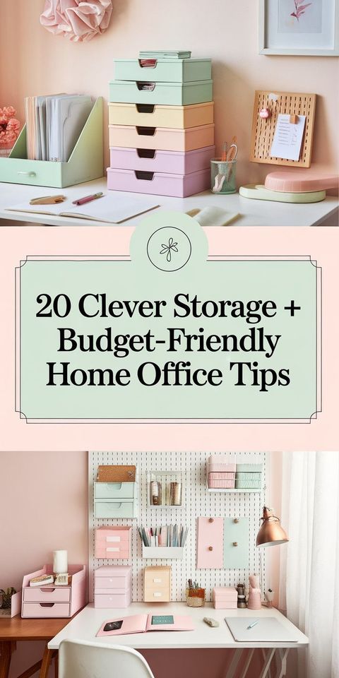 Stylish And Budget-Friendly Home Office Organization Tips | Small Room ... pertaining to Smart Storage Solutions for Limited Home Office Areas