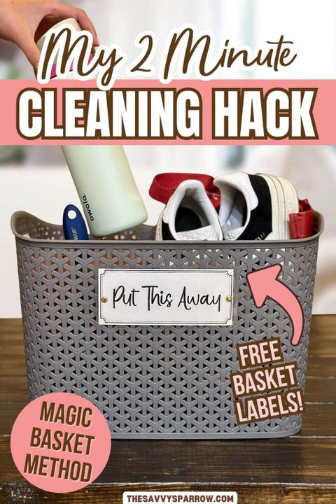 The 2 Minute Basket Hack For A Clean House (Magic Basket Method) throughout The 7 Magic Basket Tricks I Regret Teaching My Kids