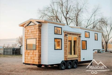 This Custom Build Tiny House On Wheels Has A Huge Closet Idea - Country ... pertaining to Tiny House On Wheels Custom Designed Tour
