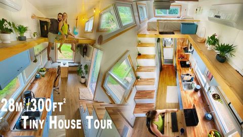 Tiny House In Countryside - Tiny Home Tour - Youtube within Custom Tiny Home Cozy Tour