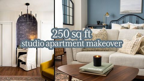 *Tiny* Studio Apartment Makeover In Studio Mcgee Style - Youtube ... inside Studio Makeover 3 Days Budget