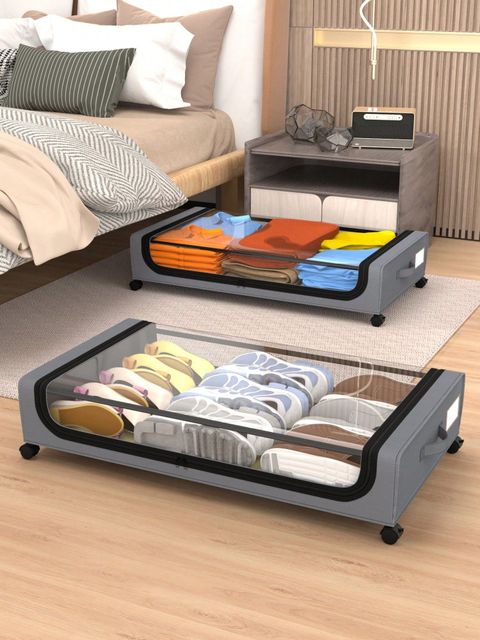 Under Bed Storage With Wheels: Xxl 48L Underbed Storage Containers With ... with Create More Room in Your Bedroom with Smart Storage Solutions
