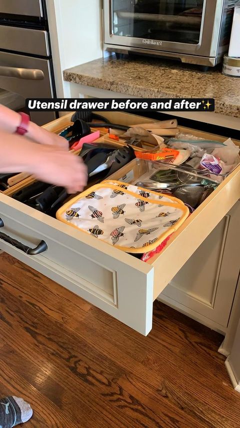 Utensil Drawer Before And After | Diy Drawer Organizer, Storage Hacks ... with regard to Before After Kitchen Drawer Organization