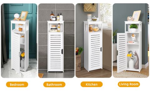 Voggv Bathroom Cabinet, Bathroom Storage Unit For Small Space, Bathroom ... with Why My Small Bathroom Storage Failed (And What I Did Instead)