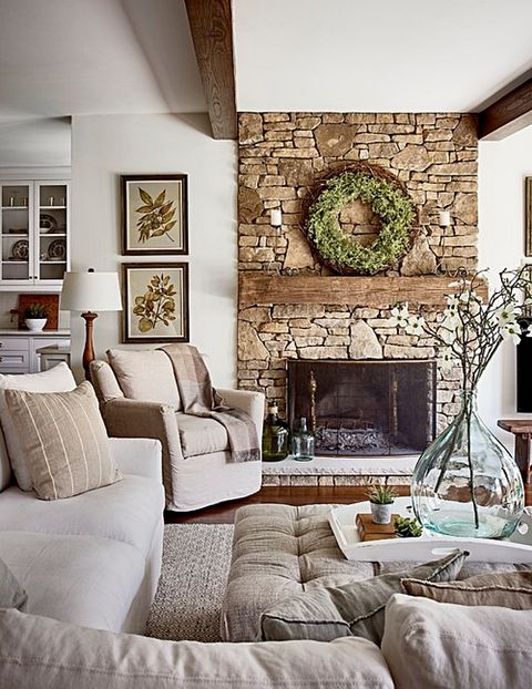 11 Appealing Living Room Designs With The Best Fireplaces intended for Couch In Front Of Fireplace