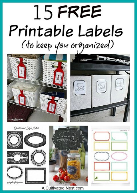 20 Free Printable Labels For Organizing- A Cultivated Nest within Mastering Home Organization Through Strategic Labeling Systems