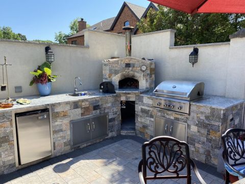 43 Outdoor Kitchen Ideas With A Wood Fired Pizza Oven - Forno Bravo ... with regard to Outdoor Kitchen With Pizza Oven