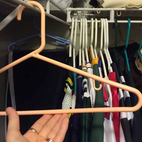 5 Space Saving Closet Tricks - Twitchetts throughout Moms Clothes Hanger Tricks Closet