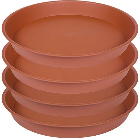 Amazon.com : Bleuhome 4 Pack Plant Saucer, 13 14 16 18 Inch Heavy Duty ... in Plant saucers revolutionizing modern kitchen organization