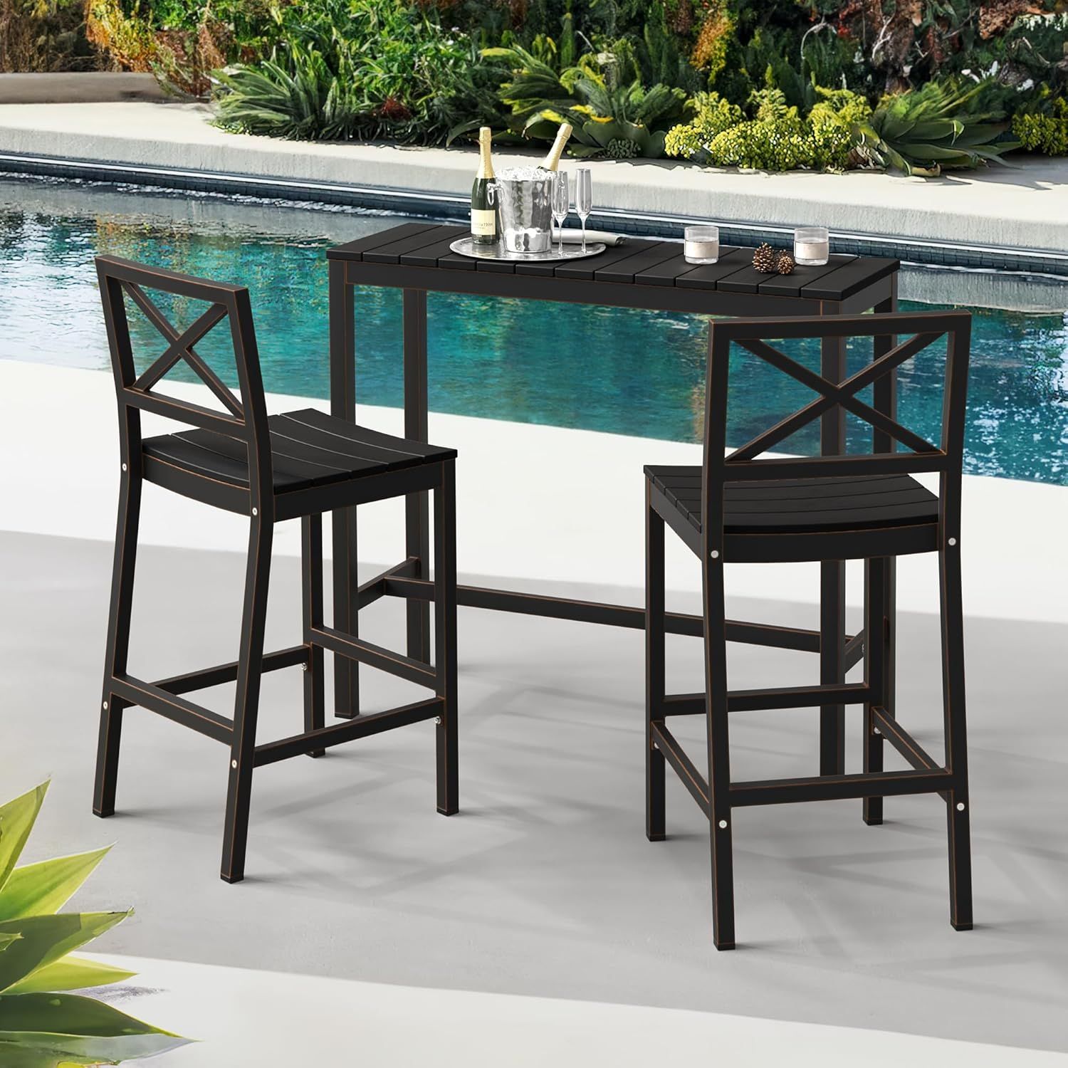 Designing the perfect outdoor living space with bar height tables