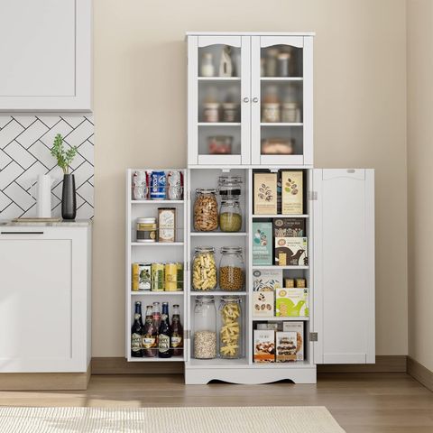 Amazon.com: Horstors 64" Pantry Cabinet, Food Pantry, Freestanding Tall ... inside Maximizing Your Kitchen Space with Smart Pantry Storage Solutions