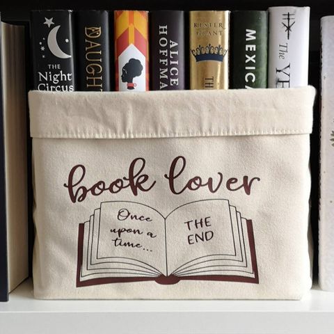 Book Lover Book Basket By The Best Of Me Designs | Notonthehighstreet.com with regard to Best Organizing Book Design Lovers