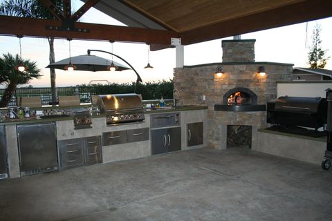 Covered Outdoor Kitchen With Pizza Oven regarding Outdoor Kitchen With Pizza Oven