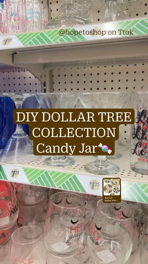 Diy Dollar Tree Candy Jar - Table Decor for Dollar Tree Candy Organizers