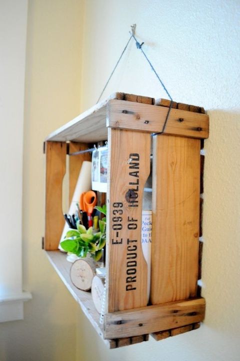 How To Furnish Your Home With Repurposed Wine Crates intended for SimpleDIY projects that turn wine crates into beautiful home accents