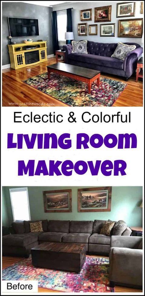 Living Room Makeover Room Reveal - Bursting With Color in Satisfying Makeover Living Room