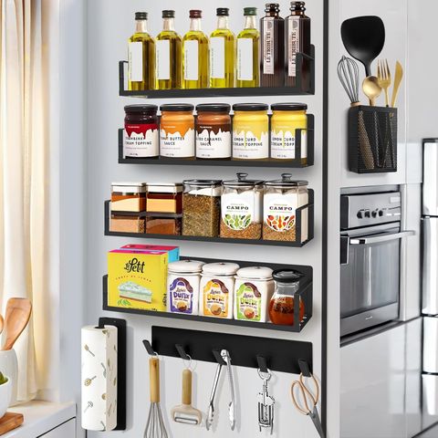 Magnetic Spice Racks, 7 Pack Spice Rack Carbon Steel Organizer For ... throughout Magnetic Spice Racks Kitchen