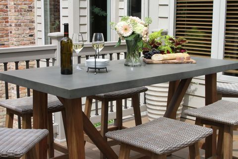 Teak Outdoor Bar Height Table And Chairs | Server 2 with Designing the perfect outdoor living space with bar height tables