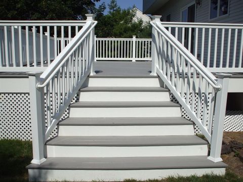 White Rod Iron Deck Railings inside Understanding the timeless appeal of gray composite decks with white railings